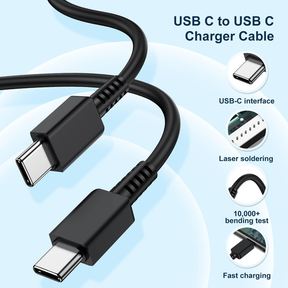 COONCXEN charger with two 10ft cables ready for home or travel
