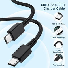 COONCXEN charger with two 10ft cables ready for home or travel