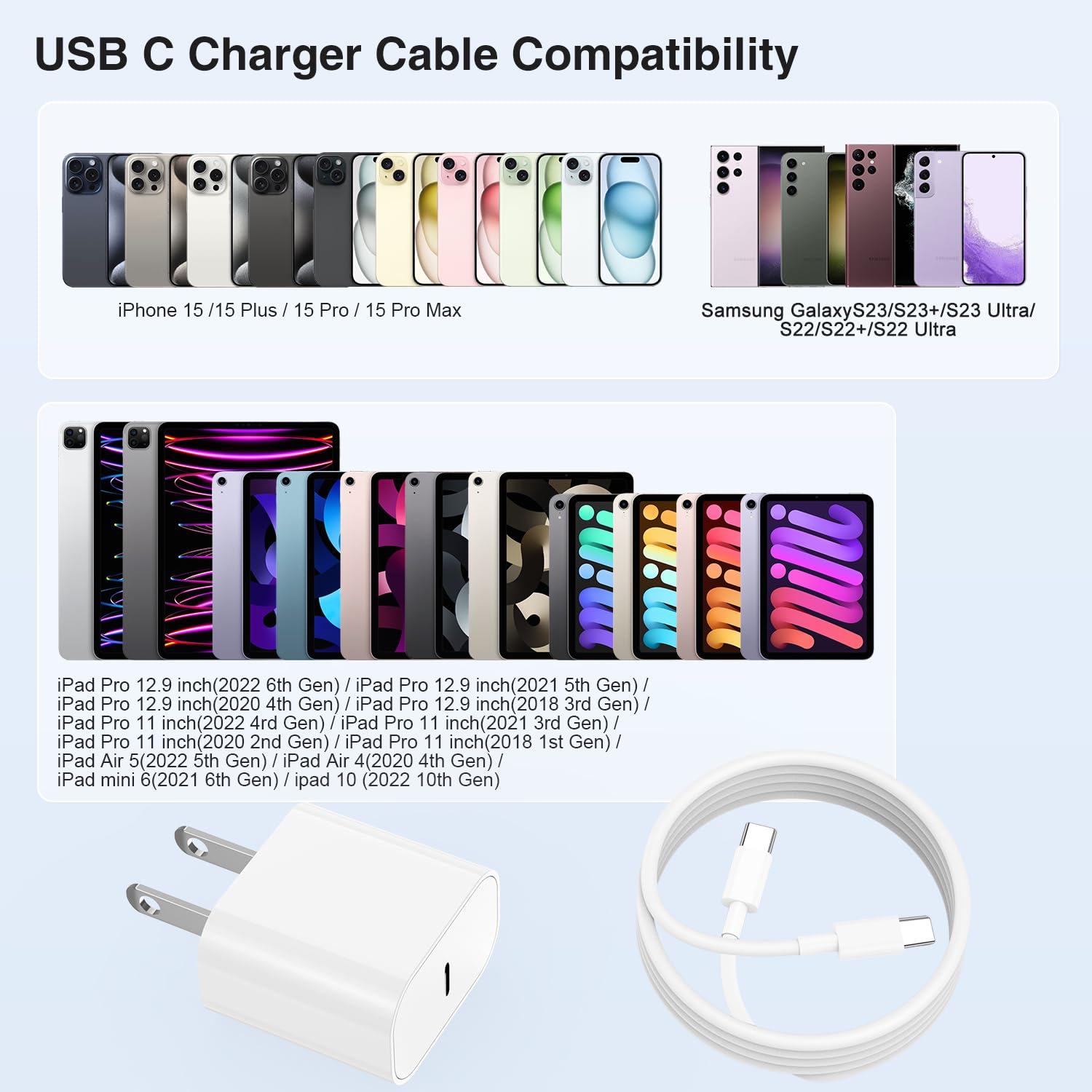 COONCXEN durable USB-C to USB-C cable offers tangle-free charging