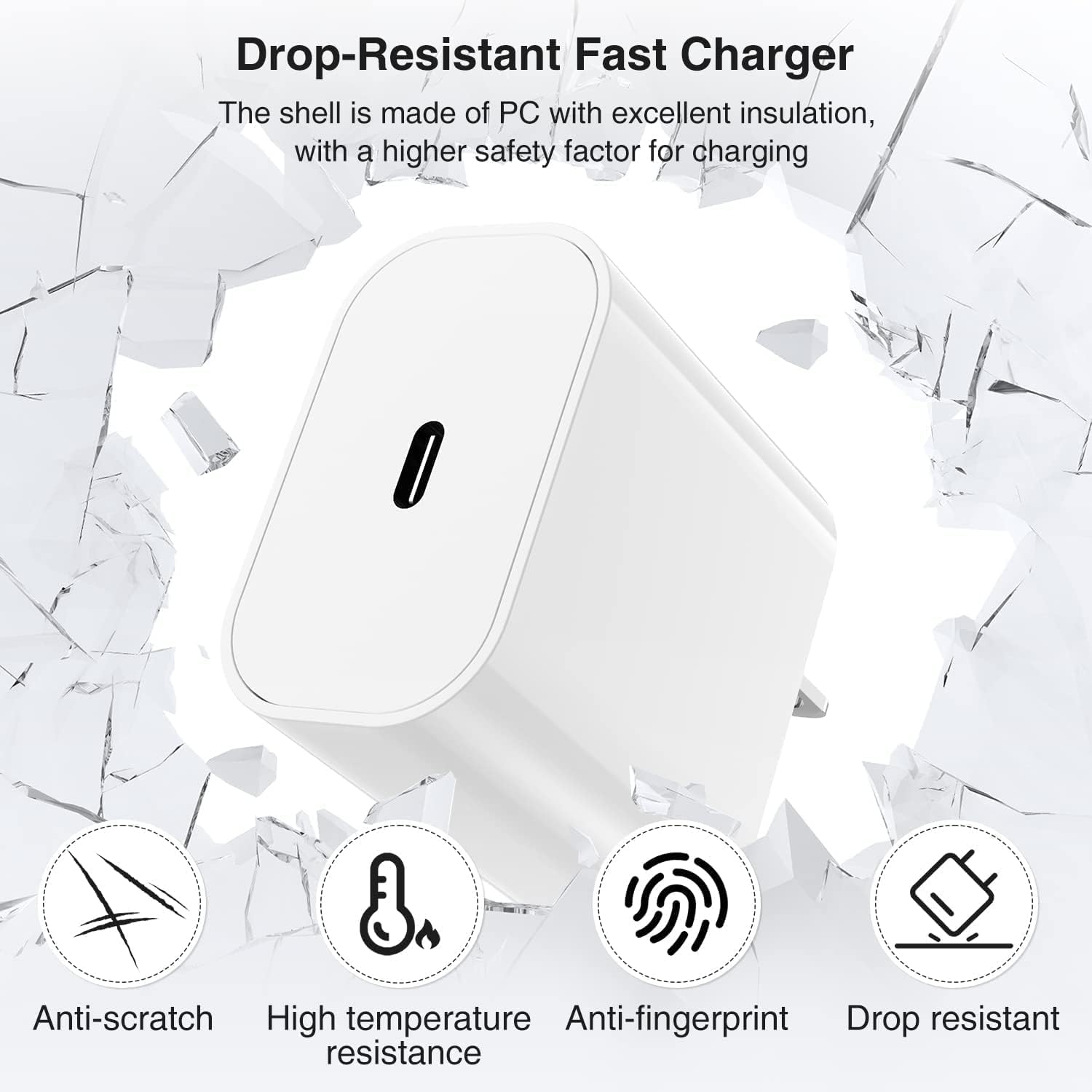 COONCXEN iPhone 17 Pro Max charging setup with 20W PD support
