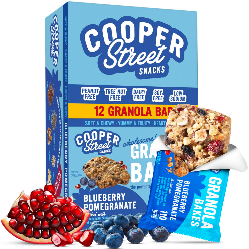 Cooper Street Granola Bakes blueberry bar front view showcasing flavor