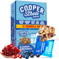Cooper Street Granola Bakes blueberry bar front view showcasing flavor