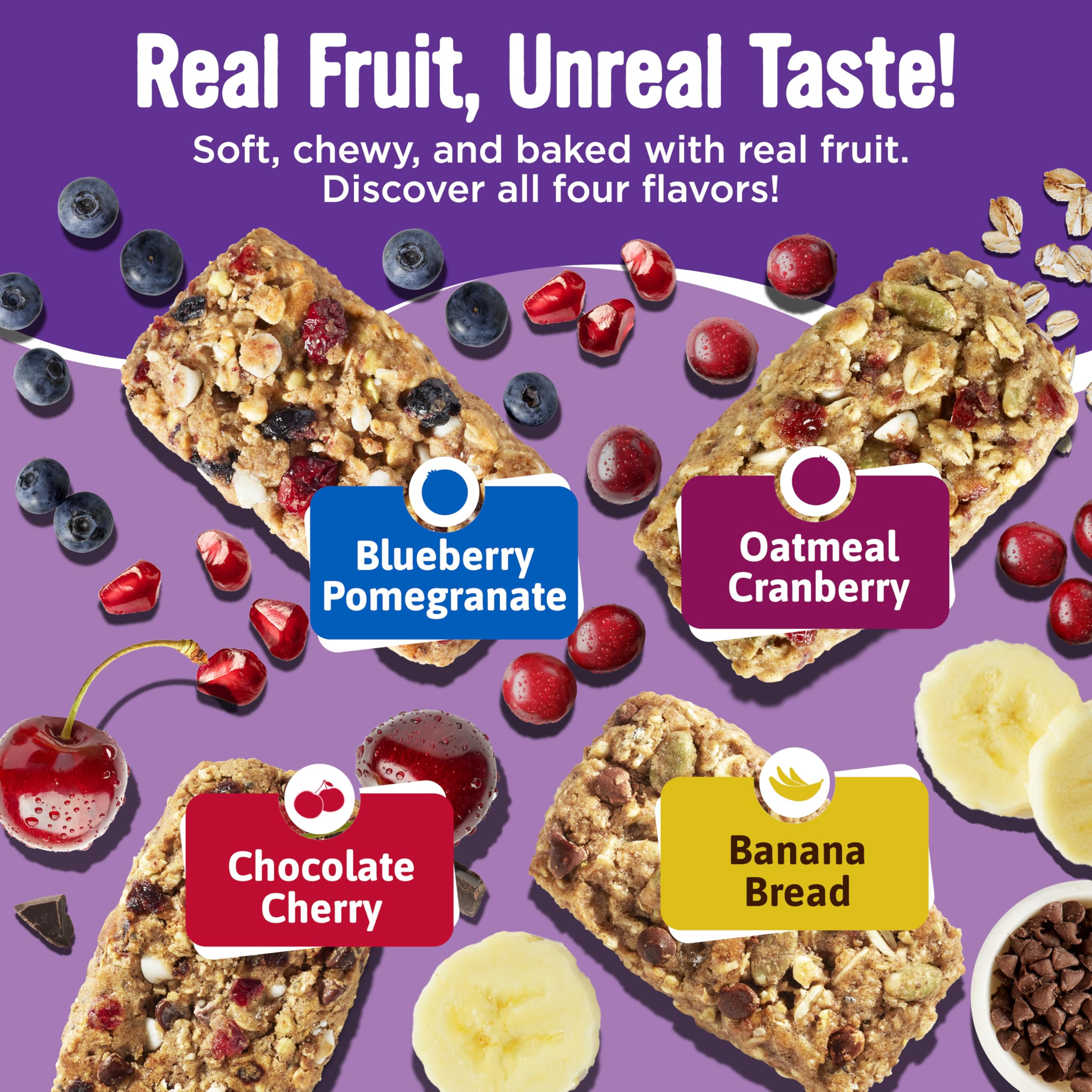 Close-up of oats, real fruit and seeds in Cooper Street Granola Bakes