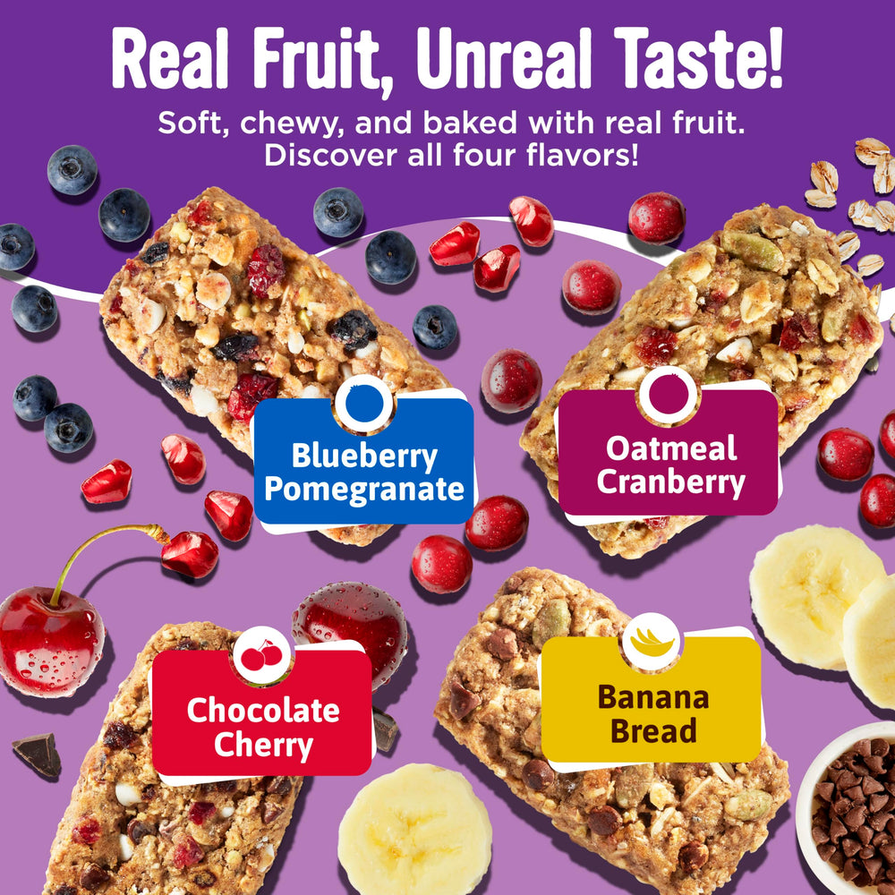 Close-up of oats, real fruit and seeds in Cooper Street Granola Bakes
