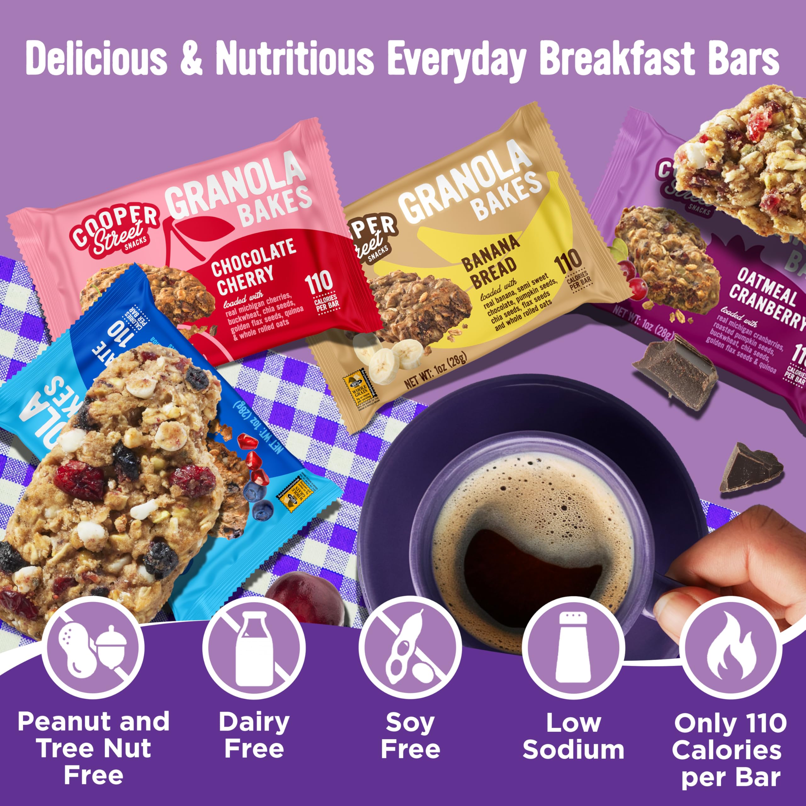 Kids’ lunchbox scene with Cooper Street Granola Bakes as a tasty snack