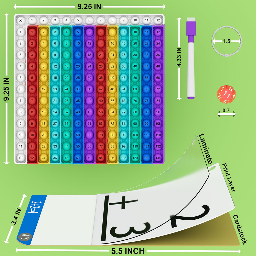 COOVA flash cards division: challenging yet approachable math facts.