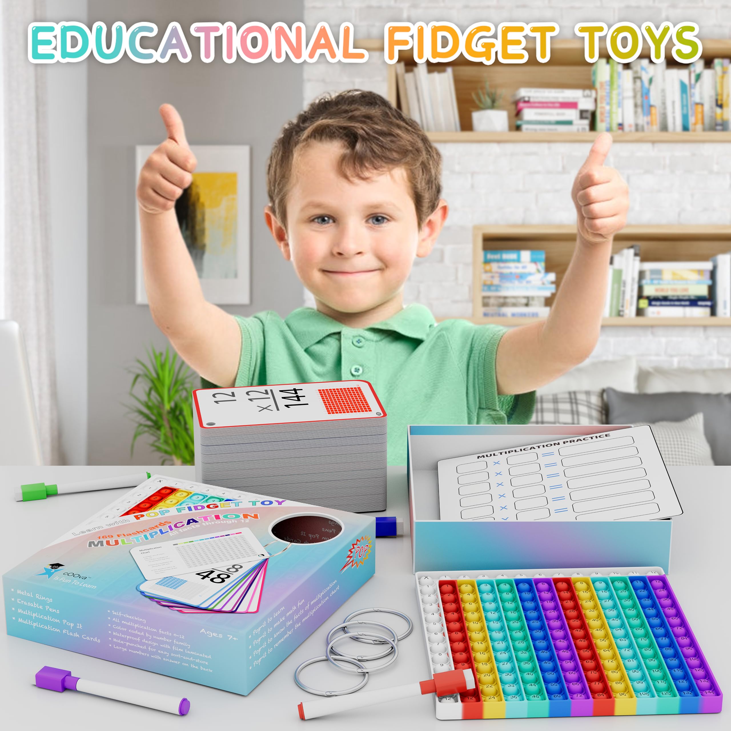 COOVA pop fidget chart interactive learning tool suitable for classrooms