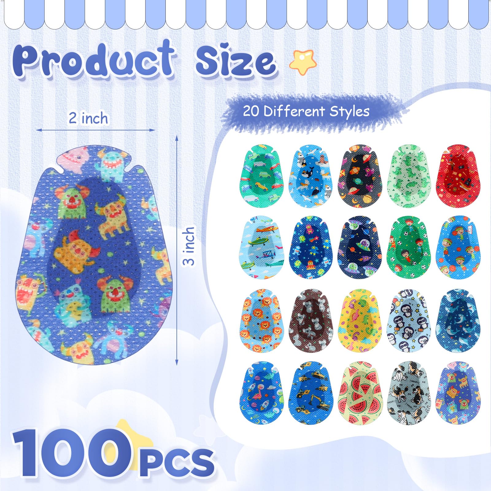 Copkim eye patches featuring astronaut pattern for easy wear at home.