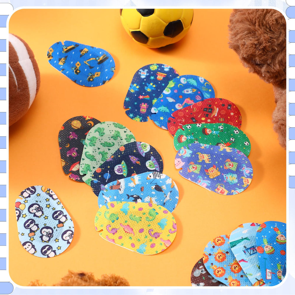 Copkim eye patches featuring robot design offer soft, gentle adhesion for kids.