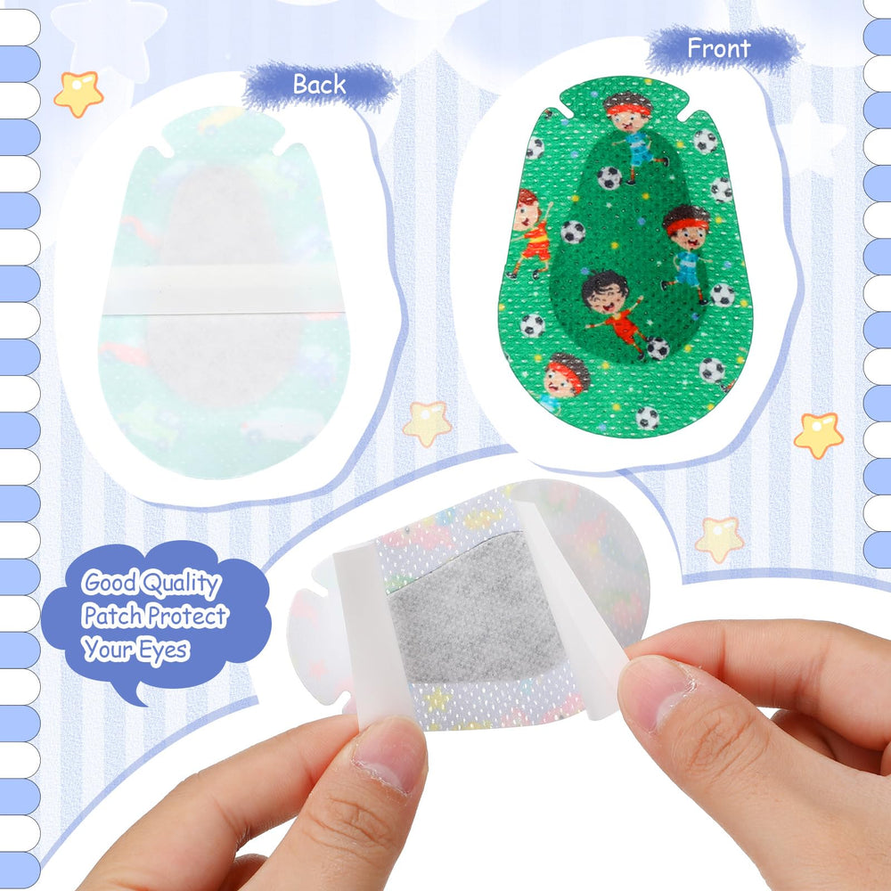 Copkim eye patches with shark pattern provide breathable, fun coverage for active kids.