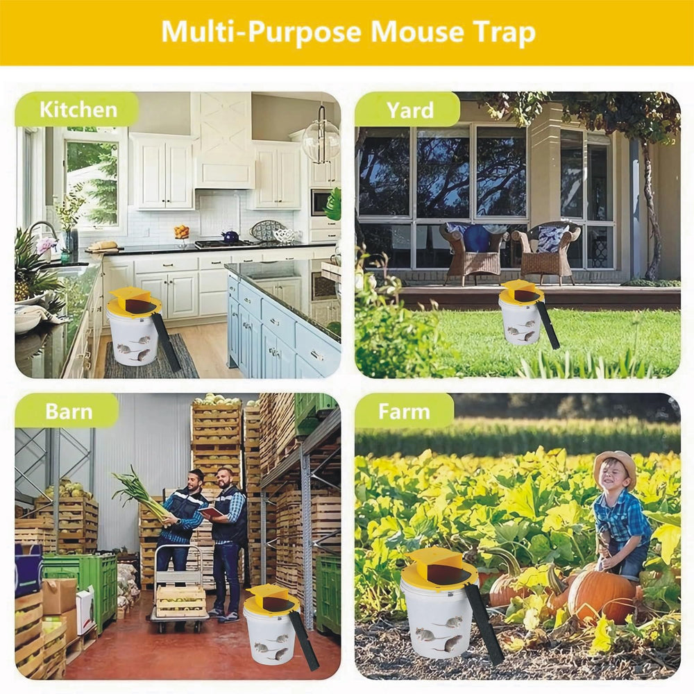 COPORA Mouse Trap Bucket Lid easy setup allows quick deployment