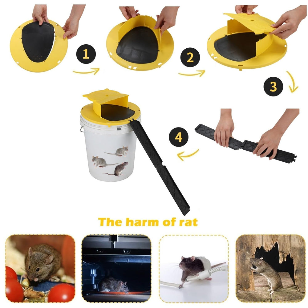 COPORA Mouse Trap Bucket Lid humane-capture enables live capture for relocation