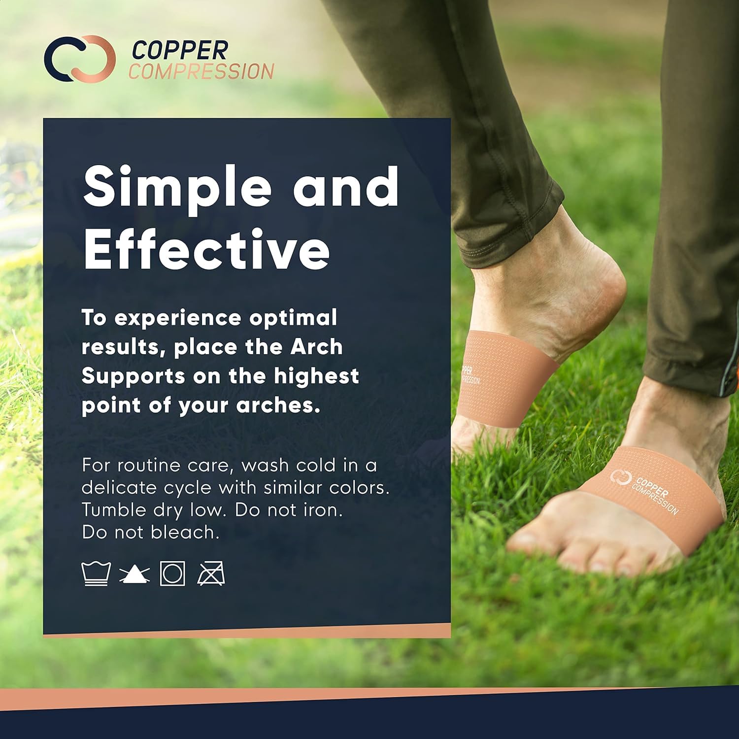 Copper Compression Arch Sleeves breathable fabric keeps feet drier during daily wear