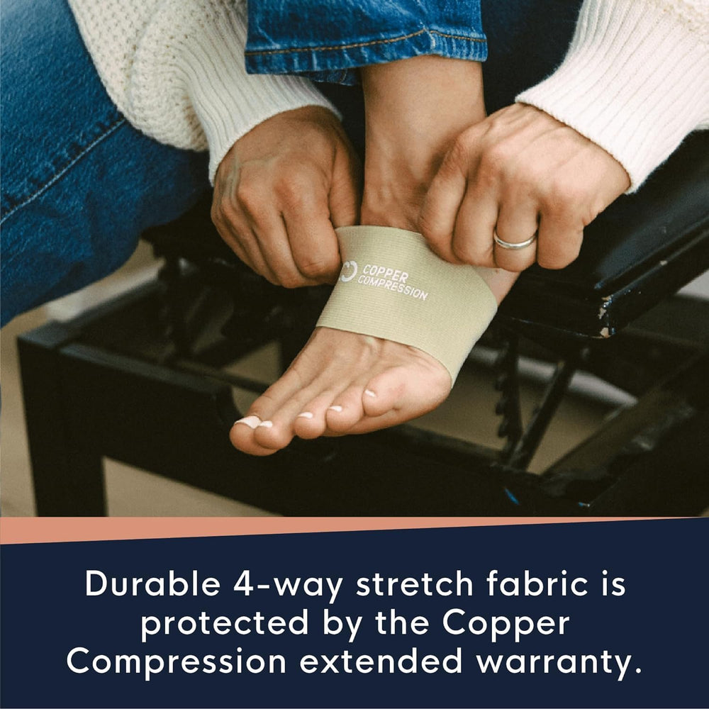 Copper Compression Arch Sleeves designed for day and night wear