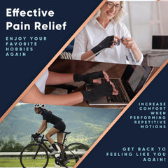 Copper Compression Arthritis Gloves non-slip palm grips enhance grip during activities.