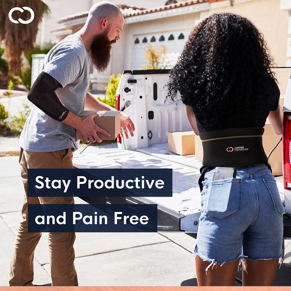 Copper Compression Back Brace breathable material keeps you cool during daily activities.