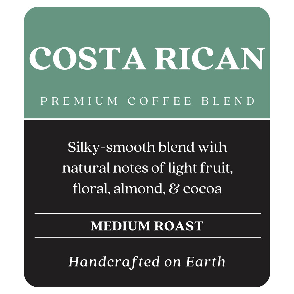 Copper Moon Costa Rican flavor notes with roasted almond and cocoa hints.