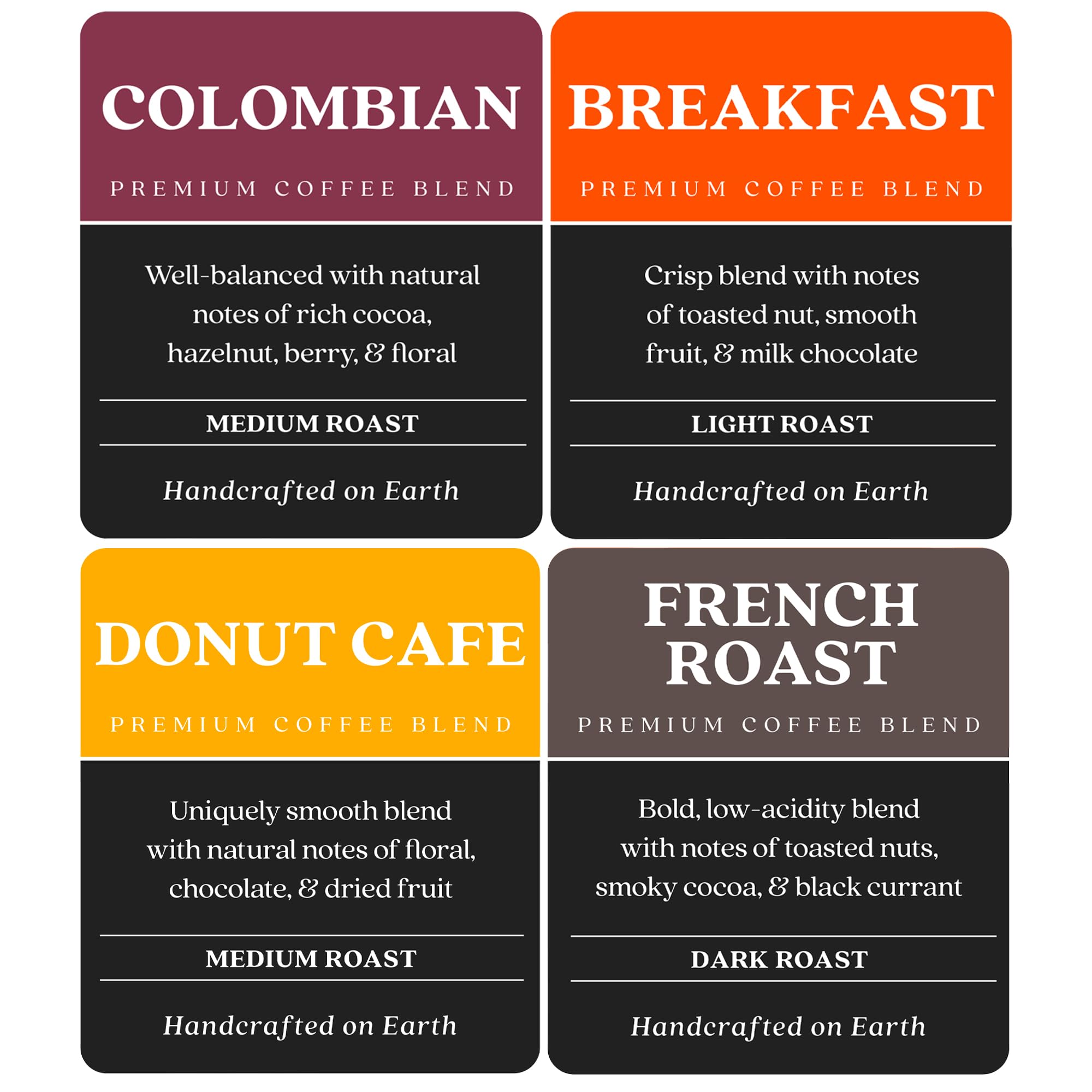 Copper Moon Donut Café blend pod beside a steaming mug, inviting aroma.