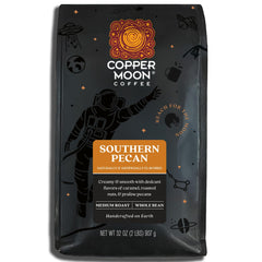 Copper Moon Southern Pecan coffee bag – premium whole bean for rich, home-brewed flavor.