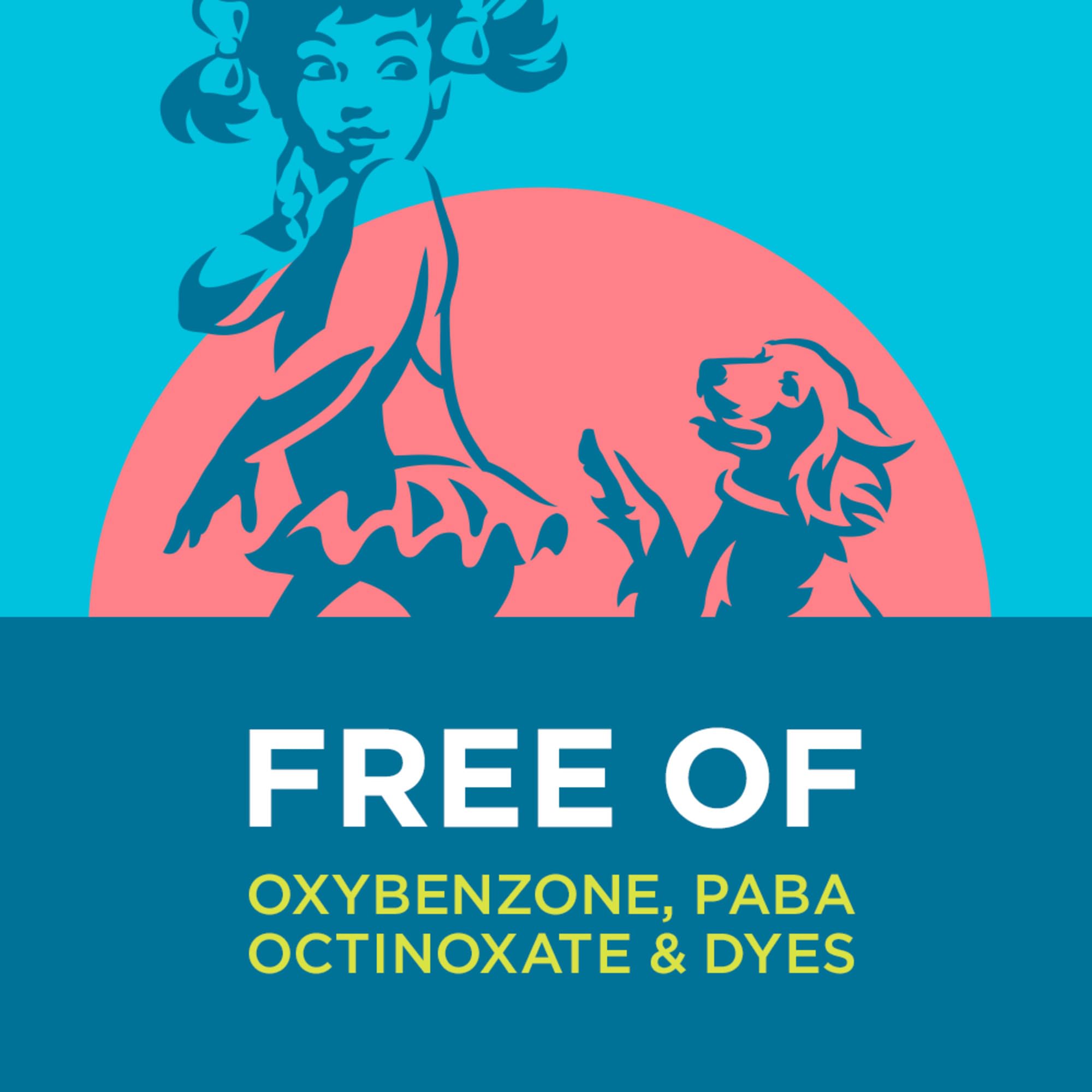 Coppertone Kids SPF 50 provides UVA/UVB protection for sunny outings