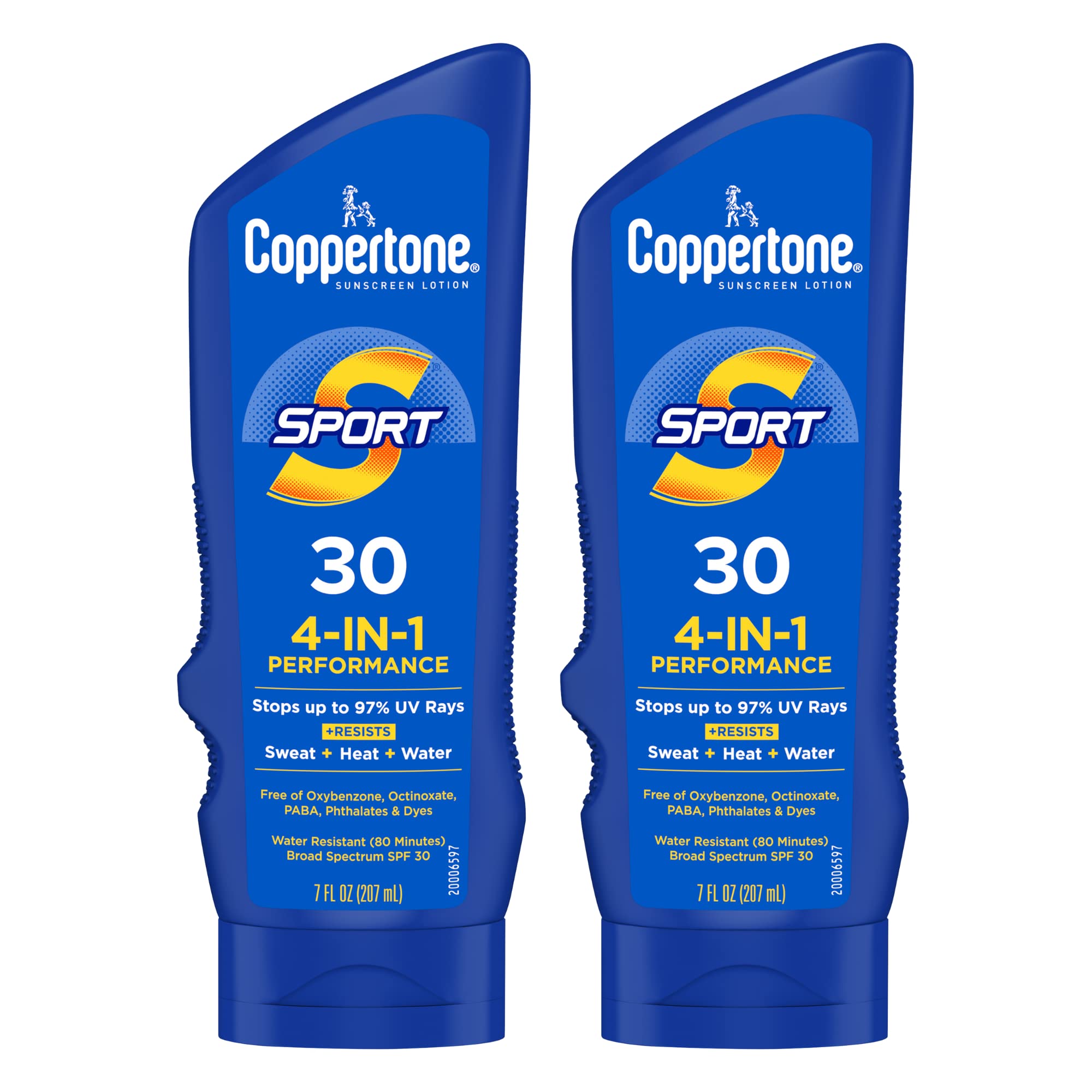 Coppertone Sport SPF 30 twin-pack bottle for outdoor protection.