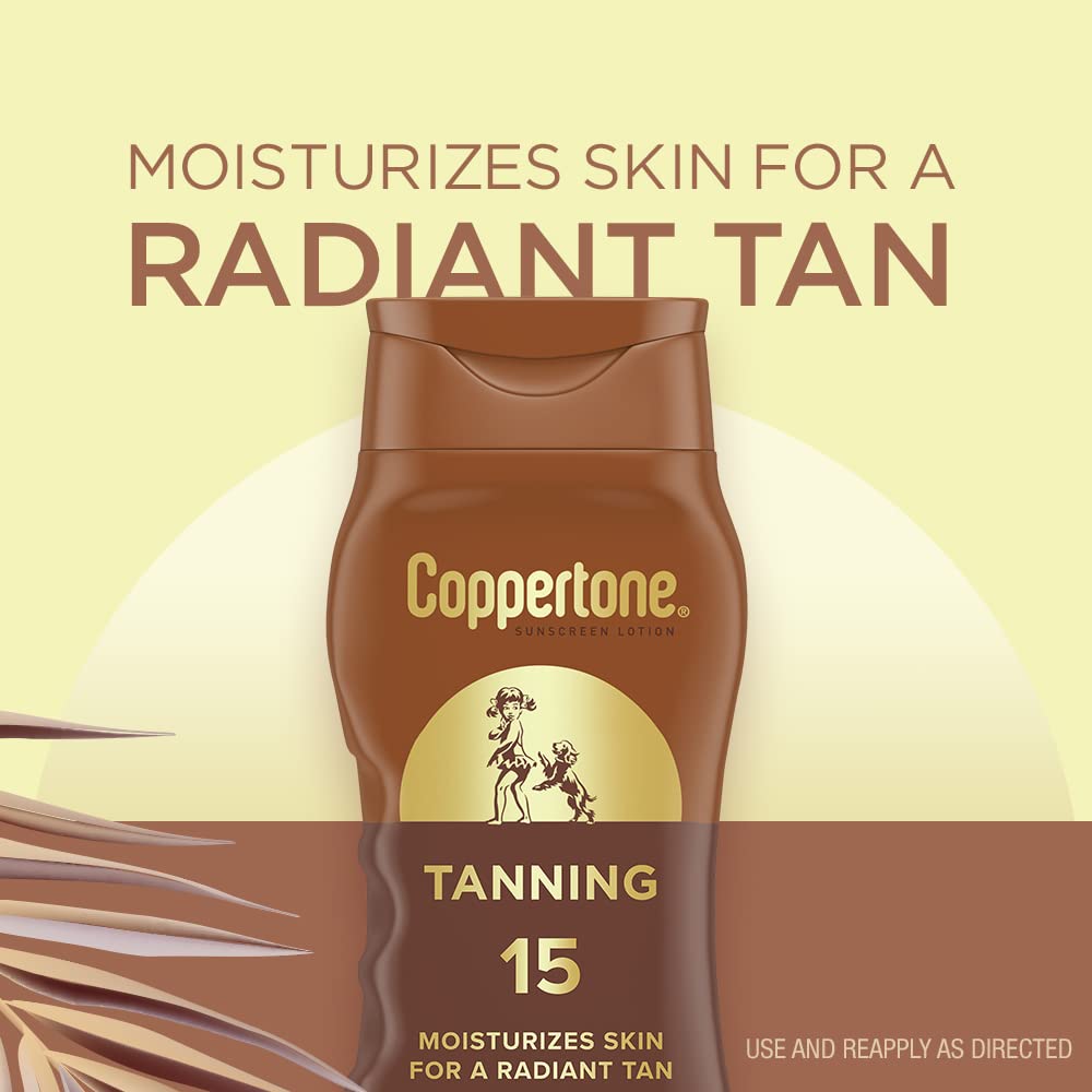 Applying Coppertone lotion on hand for easy reapplication