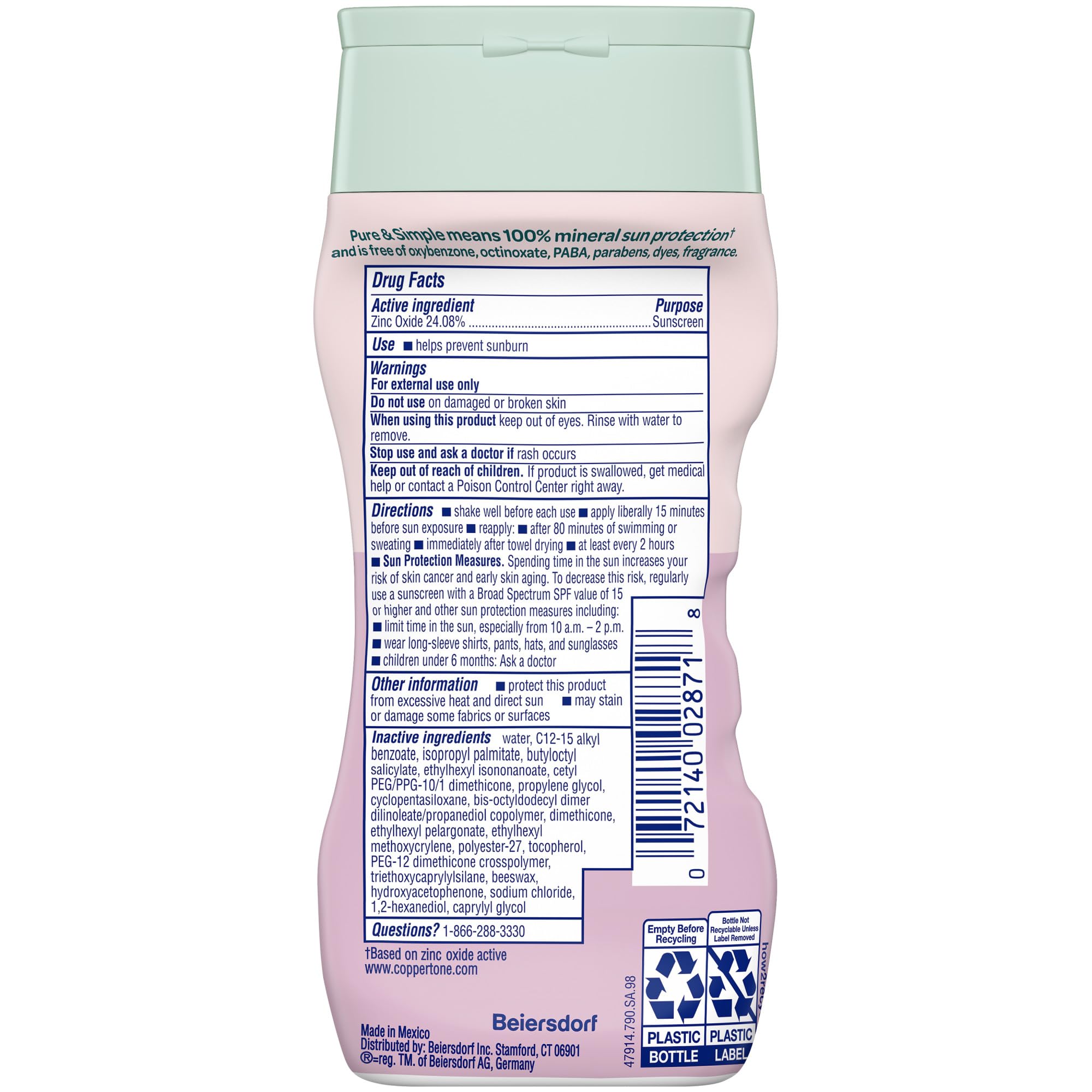 Coppertone water-resistant sunscreen with 80-minute protection during play.
