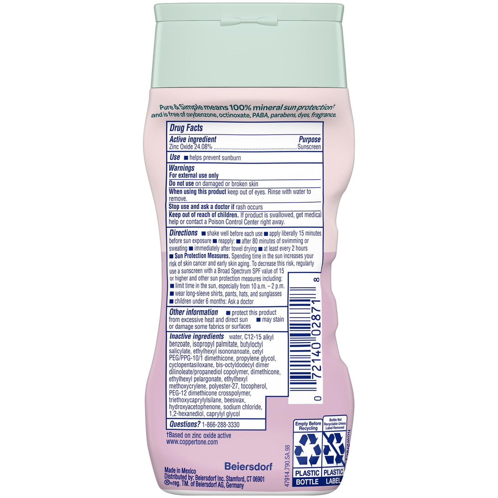 Coppertone water-resistant sunscreen with 80-minute protection during play.