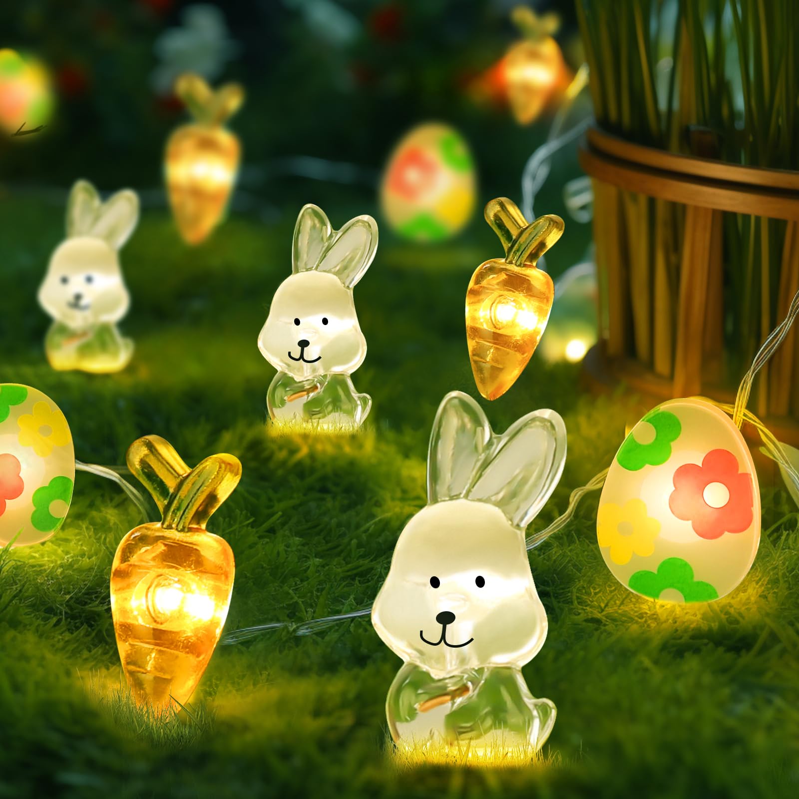 Coquimbo Easter lights 30 LEDs on 10ft wire for versatile spring decor.