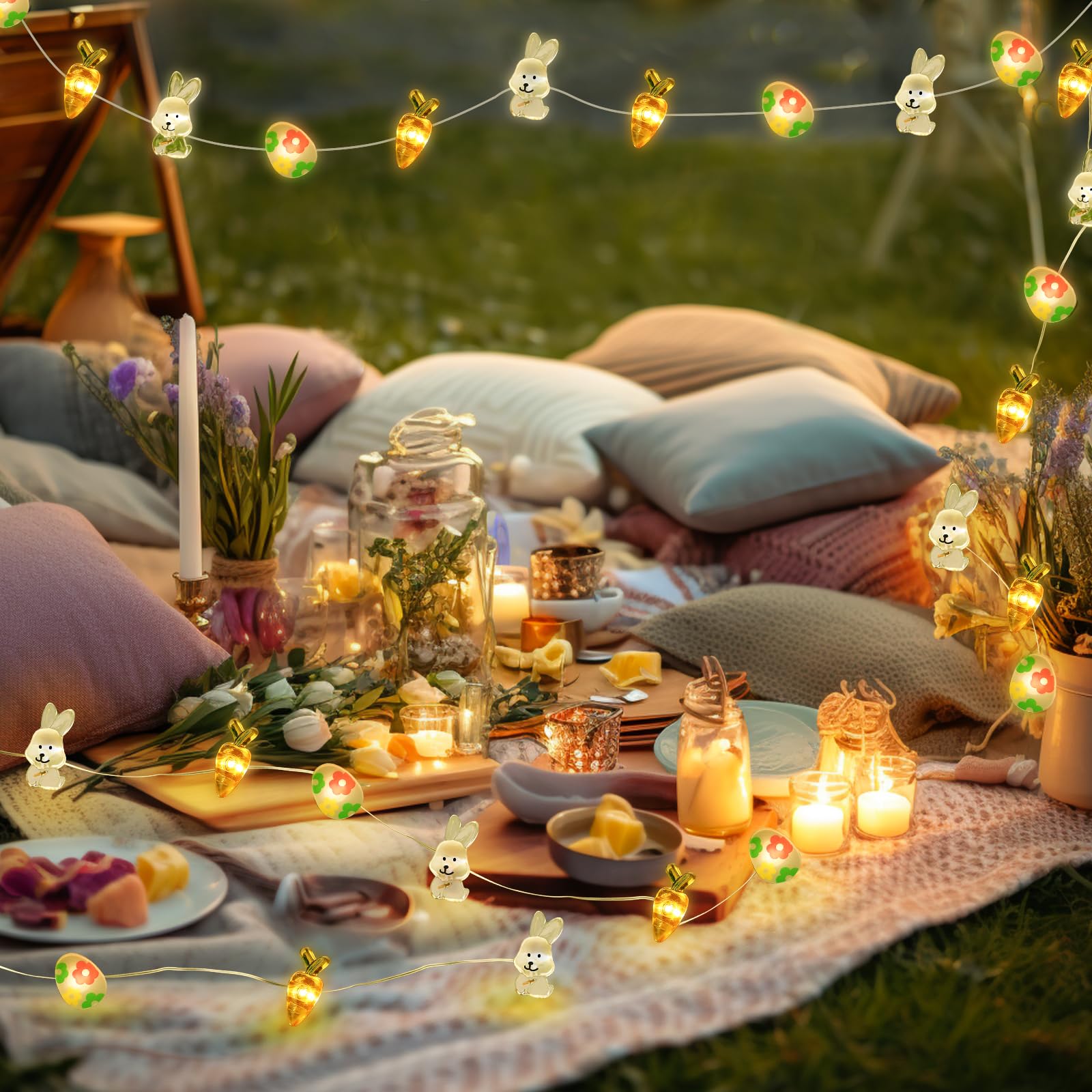 Coquimbo window decor lights create warm, inviting spring ambience.
