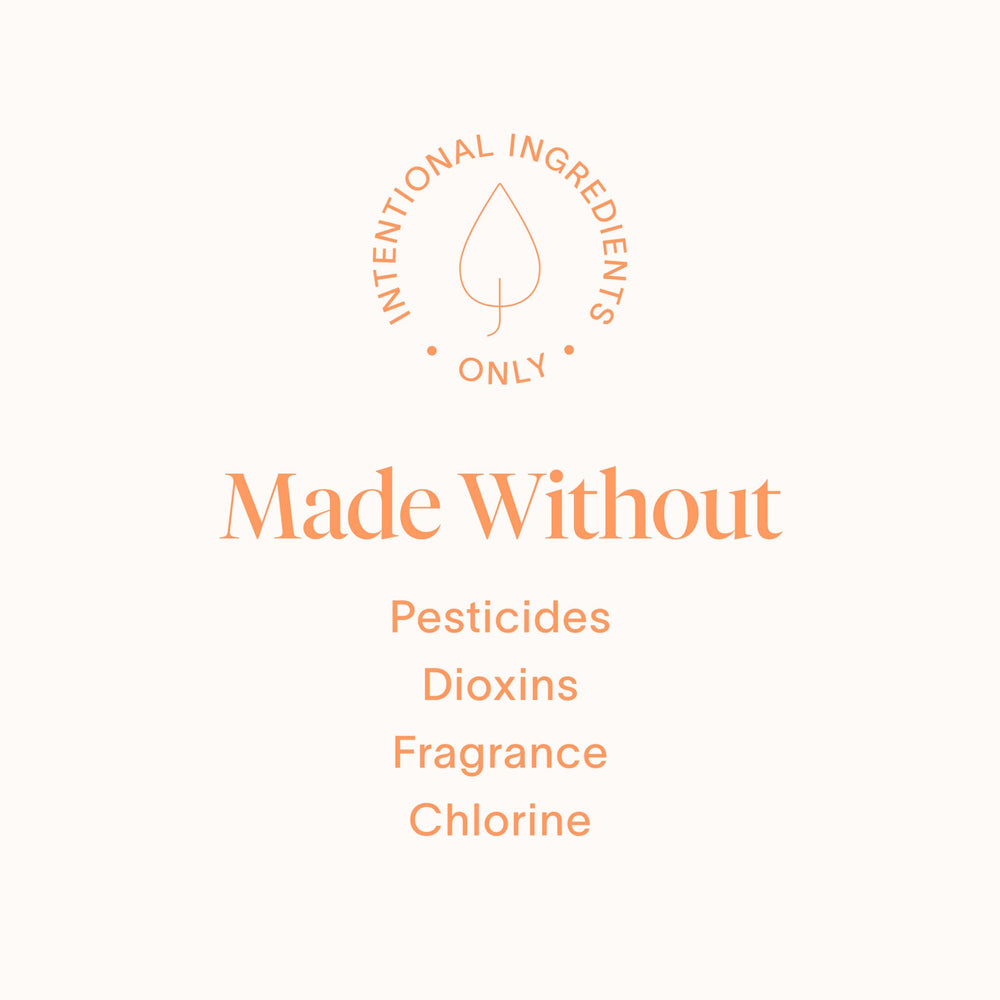 Cora product image emphasizing organic cotton sensitivity and allergy-friendly materials.