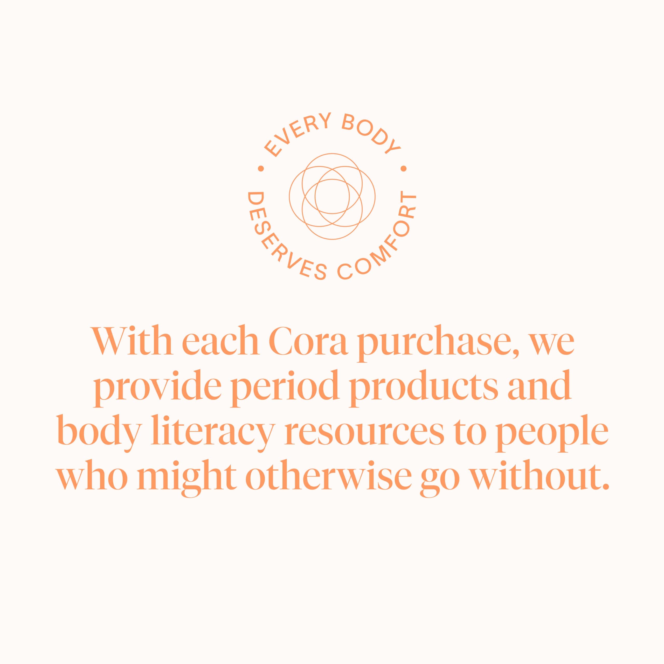 Cora eco-friendly packaging and compact design promote on-the-move convenience.