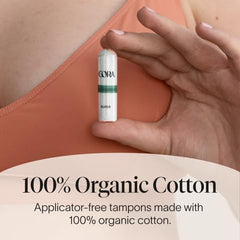 Cora non-applicator tampons highlight body-friendly usability.