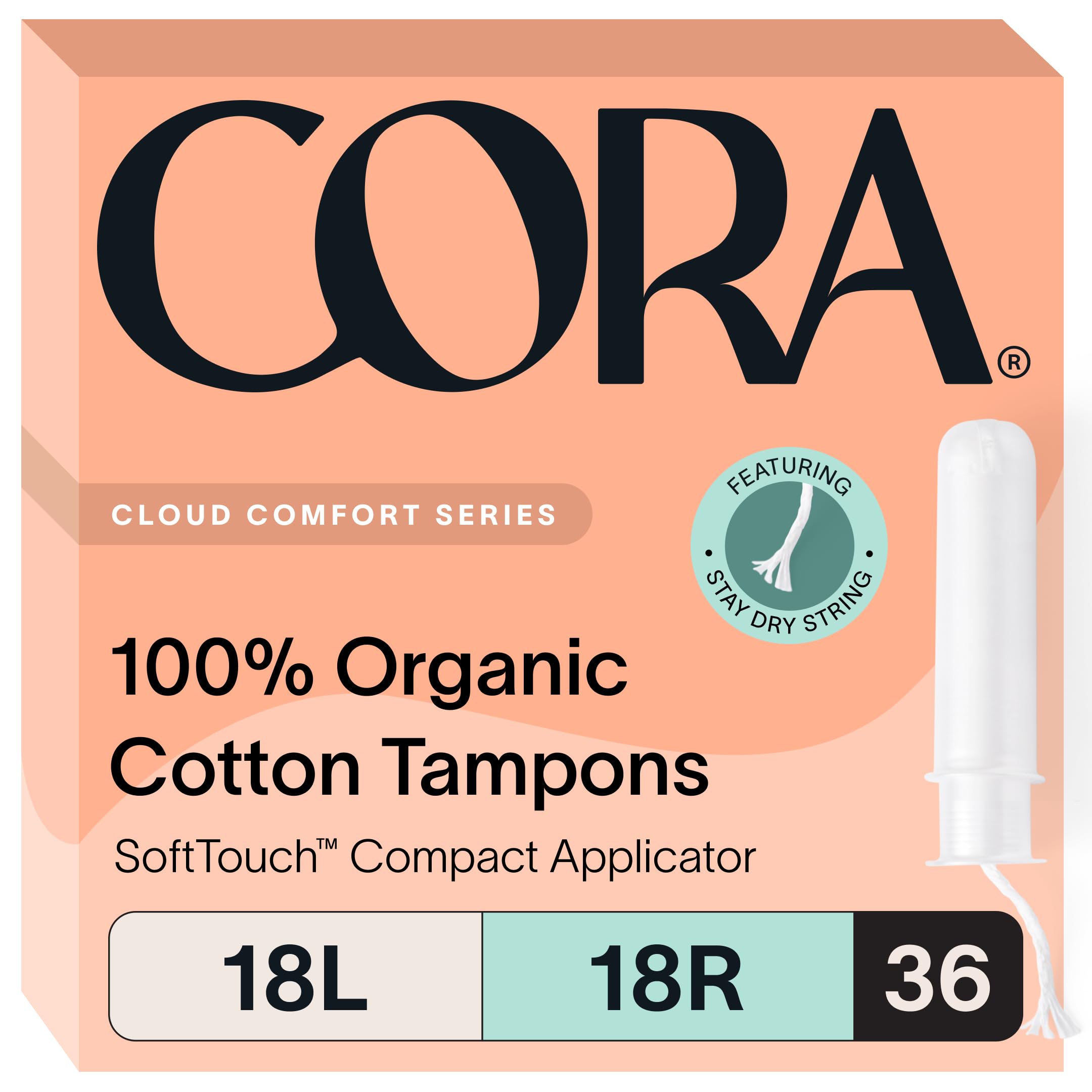 Cora tampons multipack with light and regular absorbency for reliable daily protection.