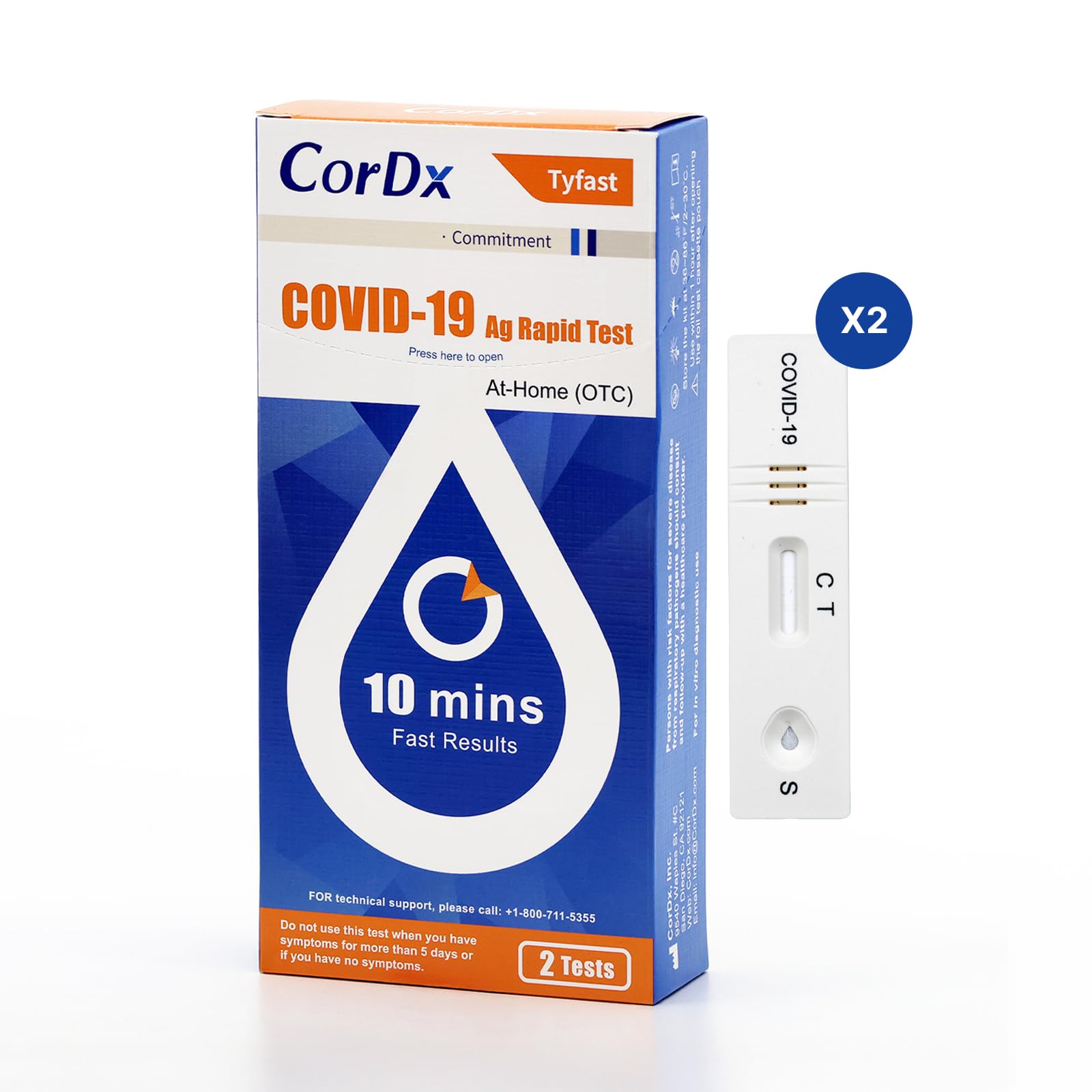 CorDx TyFast instruction manual highlights simple steps for easy self-testing.