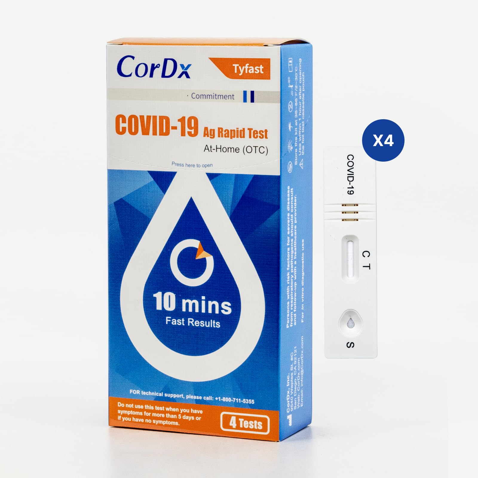 CorDx TyFast nasal swab step image for easy, at-home sampling and reliable results.