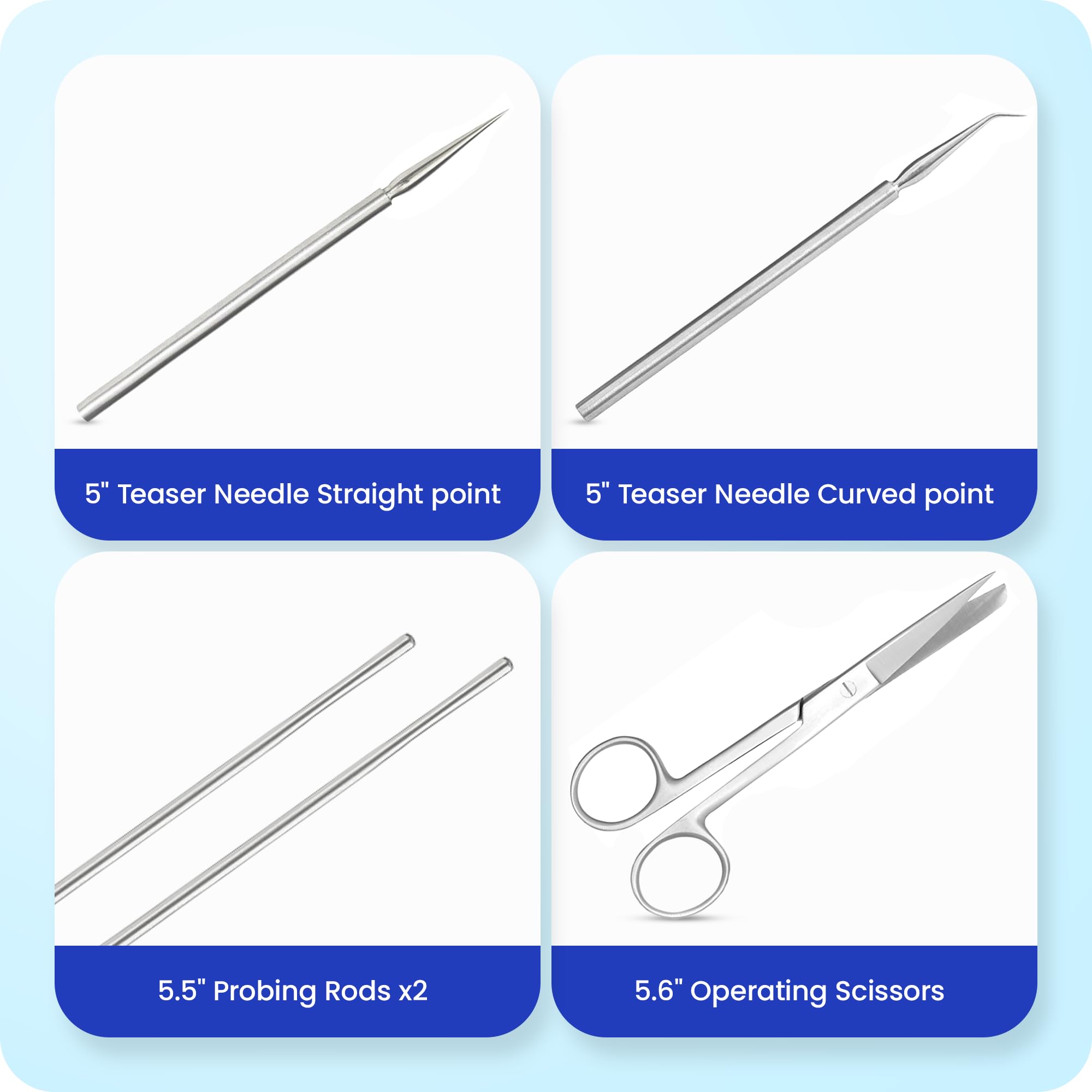 Core Flex stainless steel scissors stay sharp through repeated use.