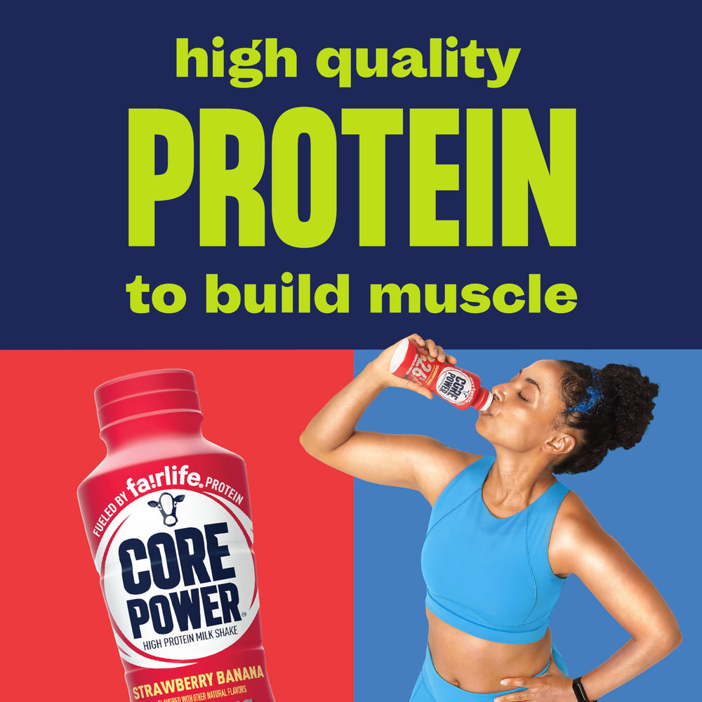 Core Power 12-pack display, easy grab-and-go nutrition for active days.