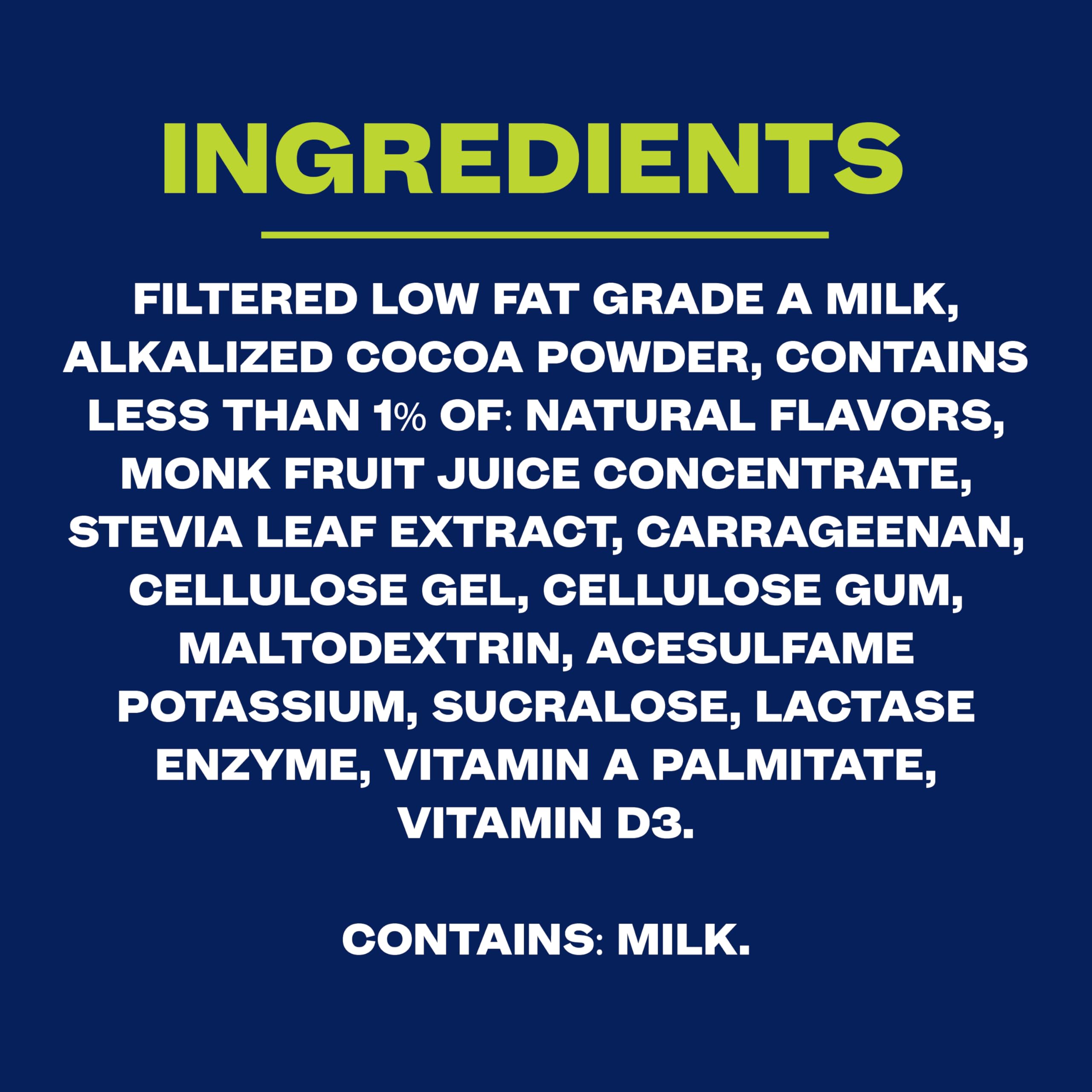 Core Power Chocolate bottle nutrition panel foreground communicates gluten-free attributes.