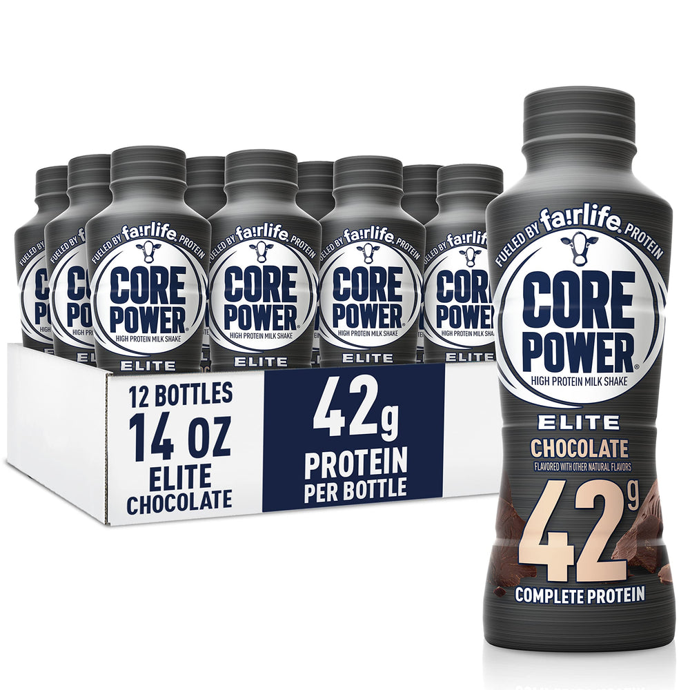 Core Power Elite Chocolate bottle front showing ready-to-drink protein option