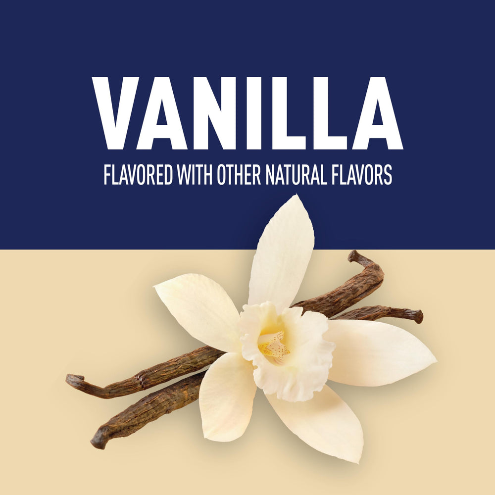 Core Power Vanilla bottle side label details lactose-free and gluten-free claims