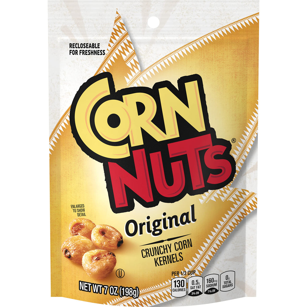 Corn Nuts Original crunchy kernels in a bag, ready for on-the-go snacking.