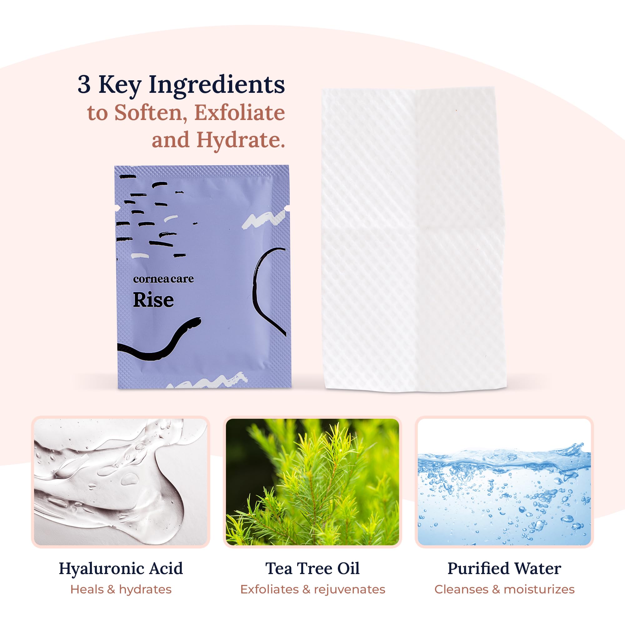 CorneaCare Rise easy-to-use wipes for daily eyelid hygiene