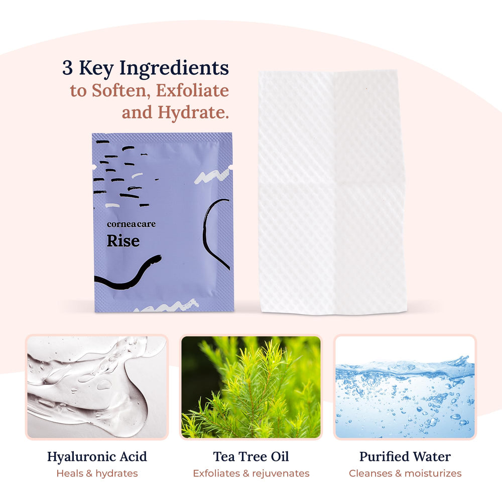 CorneaCare Rise easy-to-use wipes for daily eyelid hygiene