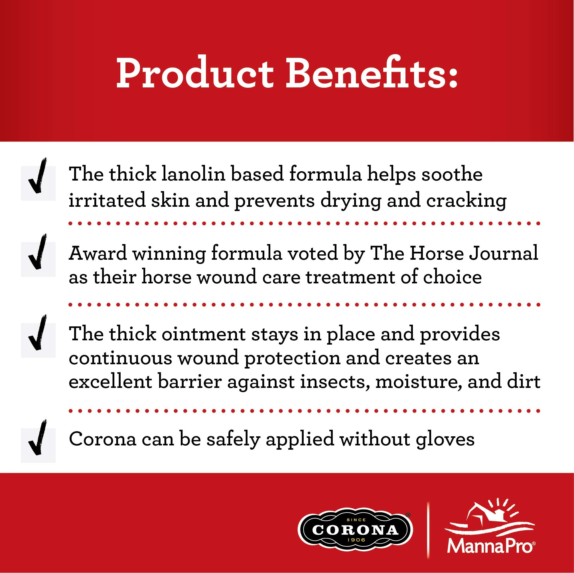 Corona Ointment barrier application protects wounds from moisture and dirt