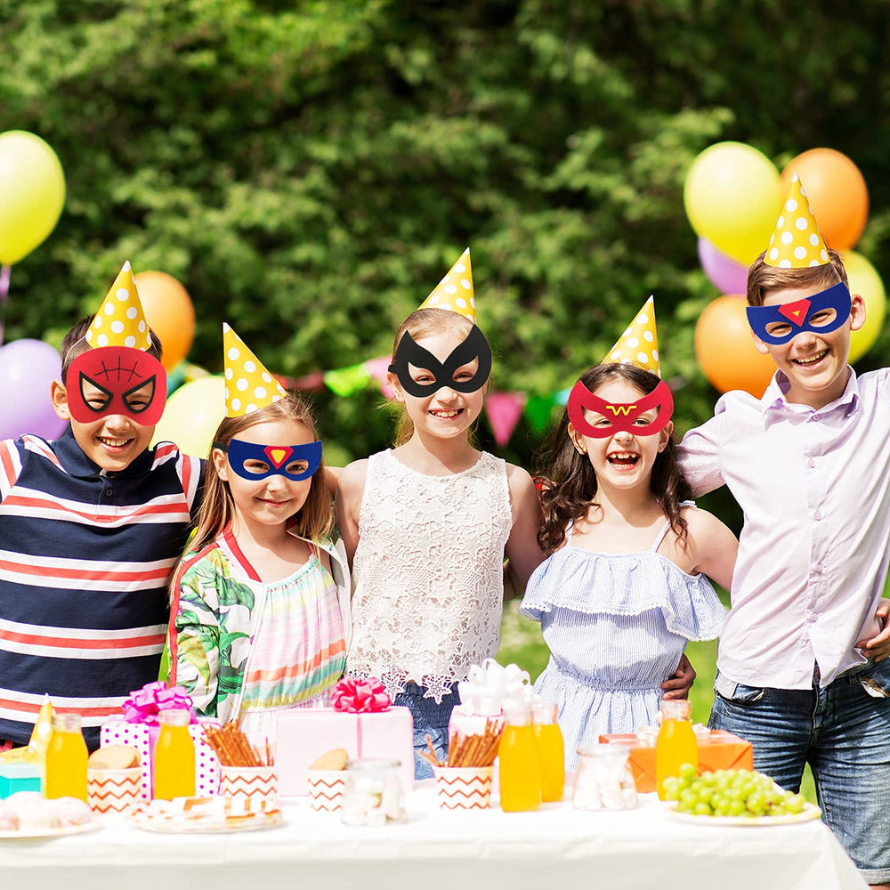 Corpower red, blue, and green masks ideal for birthday cosplay.