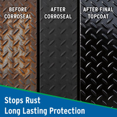 Corroseal water based formula ready for rust treatment.