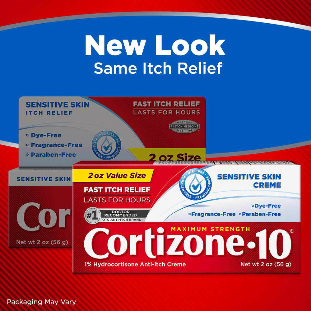 Cortizone 10 1% hydrocortisone cream tube for precision itch relief