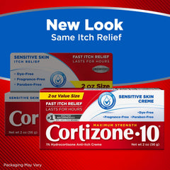Cortizone 10 1% hydrocortisone cream tube for precision itch relief