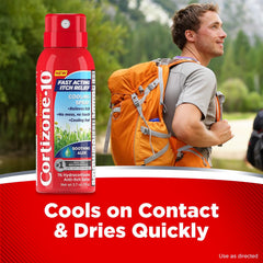 Cortizone-10 label highlights 1% hydrocortisone for itch relief.
